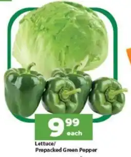 Lettuce/ Prepacked Green Pepper