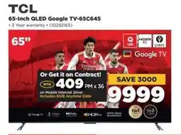 HiFi Corp TCL 65-Inch QLED Google TV-65C645 offer
