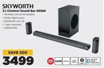 HiFi Corp SKYWORTH 5.1 Channel Sound Bar SS586 offer