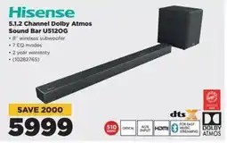 HiFi Corp Hisense 5.1.2 Channel Dolby Atmos Sound Bar U5120G offer