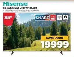 HiFi Corp Hisense 85-inch Smart UHD TV-85A7K offer