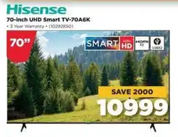 HiFi Corp Hisense 70-inch UHD Smart TV-70A6K offer