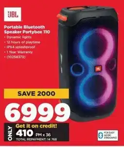 HiFi Corp JBL Portable Bluetooth Speaker Partybox 110 offer