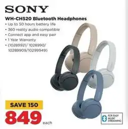 HiFi Corp SONY WH-CH520 Bluetooth Headphones offer