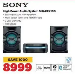 HiFi Corp SONY High Power Audio System SHAKEX1OD offer
