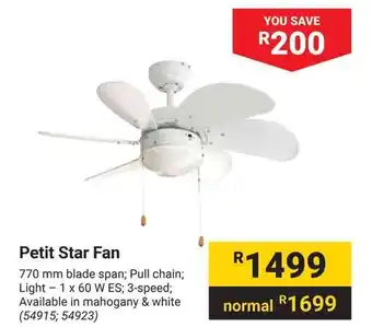 Builders Warehouse Petit Star Fan offer