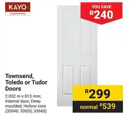 Builders Warehouse Townsend, Toledo or Tudor Doors offer