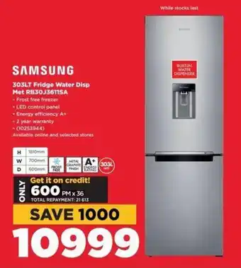 HiFi Corp SAMSUNG Fridge Water Disp Met RB30J3611SA offer