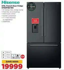 HiFi Corp Hisense French Door Fridge H760FSB-WD offer