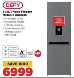 HiFi Corp DEFY Fridge Freezer Metallic DAC645 offer