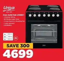 HiFi Corp Univa Oven Solid Hob U336B-1 offer