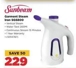 HiFi Corp Sunbeam Garment Steam Iron SGS800 offer