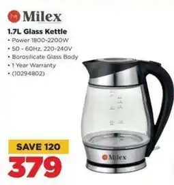 HiFi Corp Milex Glass Kettle offer