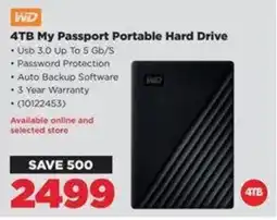 HiFi Corp 4TB My Passport Portable Hard Drive offer