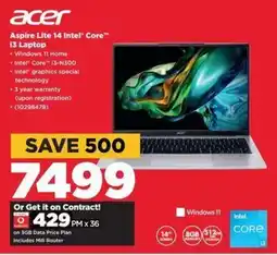 HiFi Corp Acer Aspire Lite 14 Intel Core i3 Laptop offer