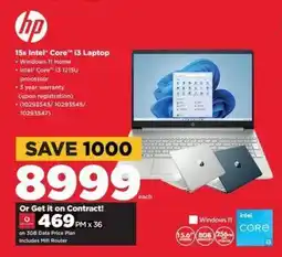 HiFi Corp HP 15s Intel Core i3 Laptop offer