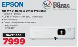HiFi Corp EPSON CO-WX01 Home & Office Projector offer