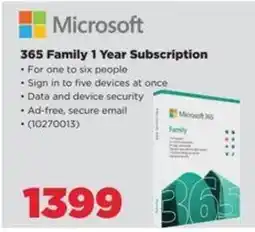 HiFi Corp Microsoft 365 Family 1 Year Subscription offer