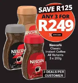 Checkers Nescafé Classic Instant Coffee All Variants offer