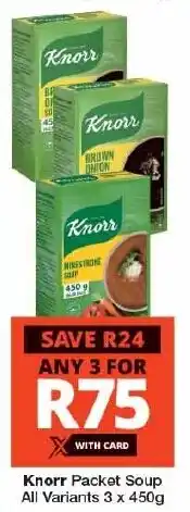 Checkers Knorr Packet Soup All Variants offer