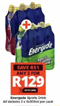 Checkers Energade Sports Drink All Variants offer