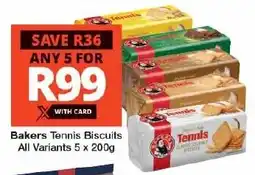 Checkers Bakers Tennis Biscuits All Variants offer