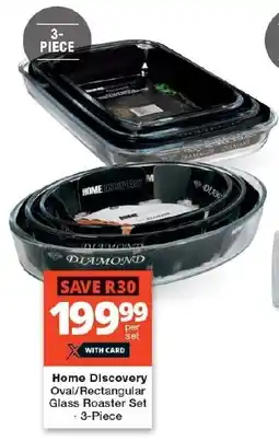 Checkers Home Discovery Oval/Rectangular Glass Roaster Set offer