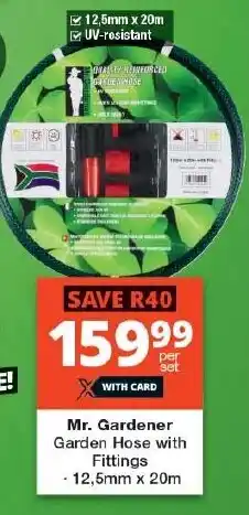 Checkers Mr. Gardener Garden Hose with Fittings offer