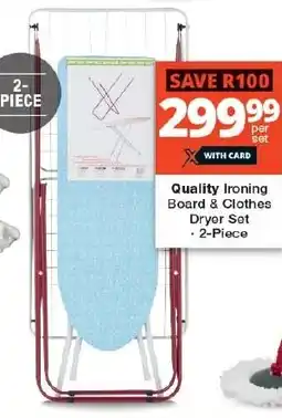Checkers Quality Ironing Board & Clothes Dryer Set 2-Piece offer