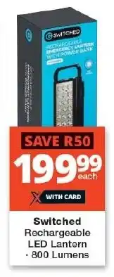 Checkers Switched Rechargeable LED Lantern offer