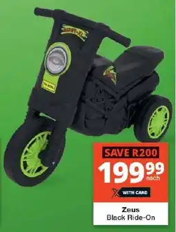 Checkers Zeus Black Ride-On offer
