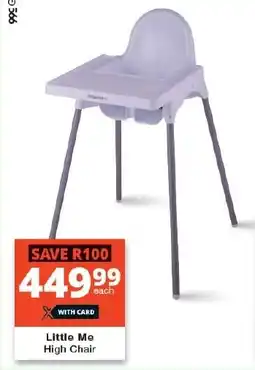 Checkers Little Me High Chair offer