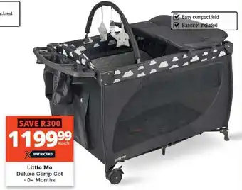 Checkers Little Me Deluxe Camp Cot offer