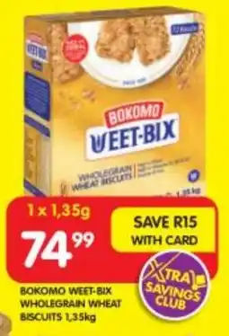 Shoprite Bokomo weet-bix wholegrain wheat biscuits offer