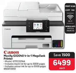 Makro Canon Maxify GX2040 4-in-1 MegaTank Printer offer