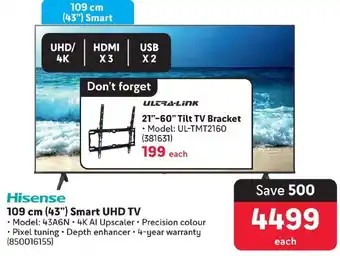 Makro Hisense 109 cm (43") Smart UHD TV offer