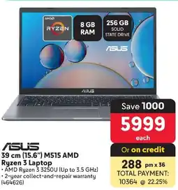 Makro ASUS 39 cm (15.6") M515 AMD Ryzen 3 Laptop offer