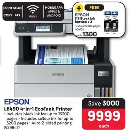 Makro EPSON L6490 4-in-1 Ecotank Printer offer