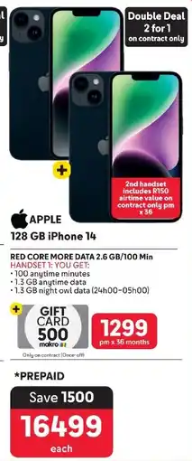Makro 128 GB iPhone 14 offer