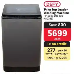 Makro DEFY Top Loader Washing Machine offer