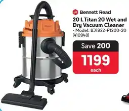 Makro Bennett Read Titan 20 Wet and Dry Vacuum Cleaner offer