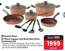 Makro Bennett Read 12-Piece Copper and Rock Non-Stick Cookware Set offer