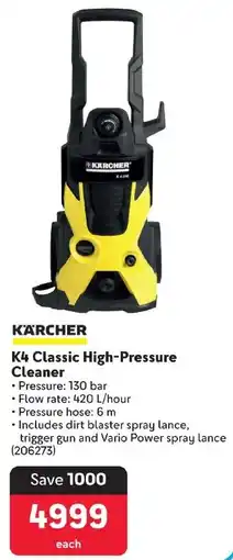 Makro KARCHER K4 Classic High-Pressure Cleaner offer