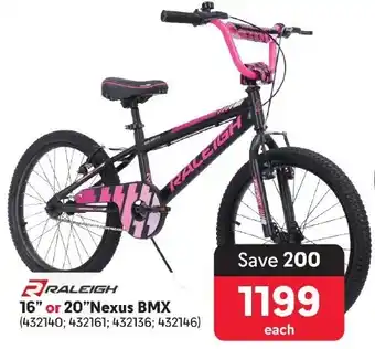 Makro RALEIGH 16" or 20" Nexus BMX offer