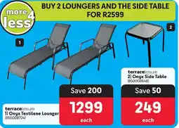 Makro Onyx Textilene Lounger offer