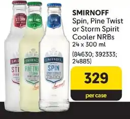 Makro SMIRNOFF Spin, Pine Twist or Storm Spirit Cooler NRBs offer