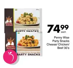 Save Hyper Penny Wise Party Snacks Cheese/ Chicken/ Beef offer