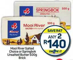 Pick n Pay Hypermarket Mooi River Salted Choice or Springbok Unsalted Butter offer