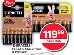 Pick n Pay Hypermarket DURACELL Plus AA or AAA Batteries offer