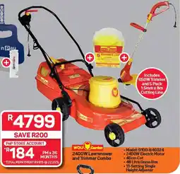 Pick n Pay Hypermarket WOLF Garden 2400W Lawnmower and Trimmer Combo offer